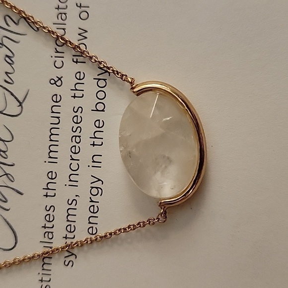 DOWNEAST Crystal Quartz Healing Witchy Pendant Chain Necklace - Picture 2 of 6